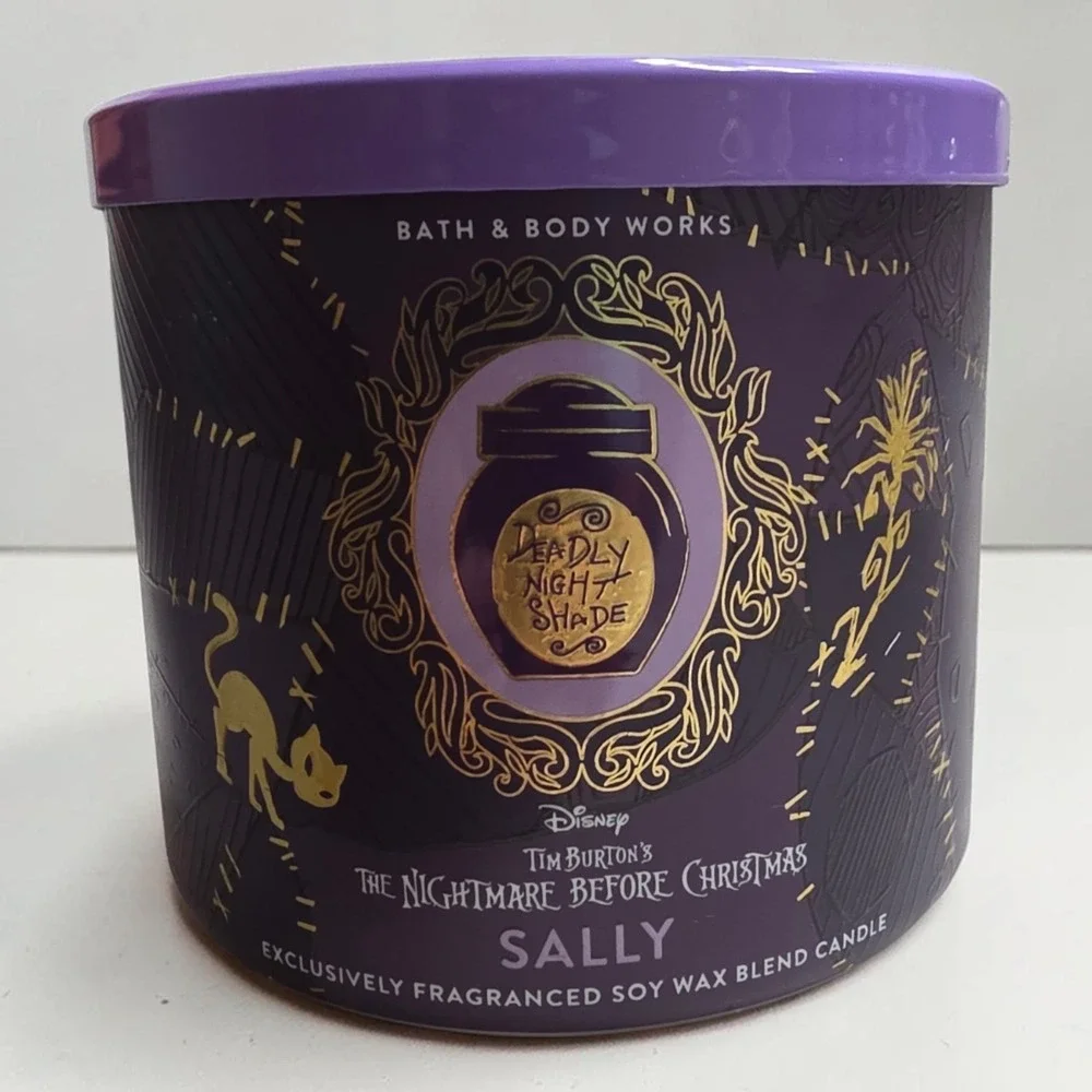 Bath Body Works Disney Nightmare Before Christmas Sally 3 Wick Candle Limited!